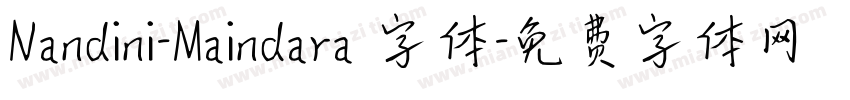 Nandini-Maindara 字体字体转换